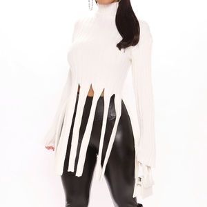 Fringe Sweater - White